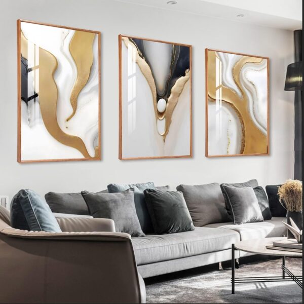 Large framed abstract art