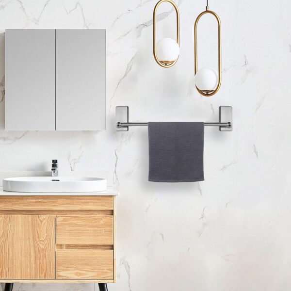 Self adhesive bathroom towel bar
