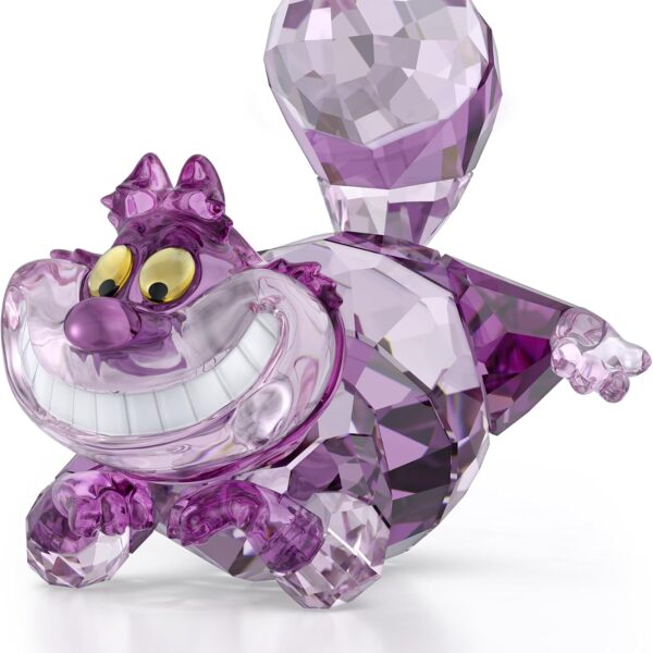 Alice In Wonderland Crystal Figurine Cheshire Cat, Multicolored Crystals with Metal Acs, Part of the Alice in Wonderland Collection