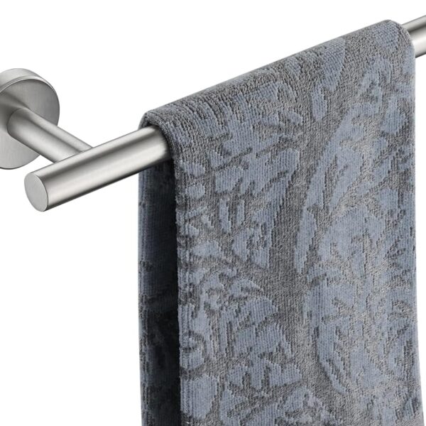 Wall mounted single bar towel rack