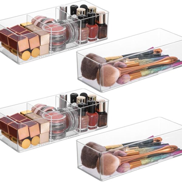 Acrylic Organizer 4 piece Makeup Organizer Countertop For Drawers Organizer Storage Bathroom Organizers And Storage Is A Good Choice For Desktop Finishing (4)