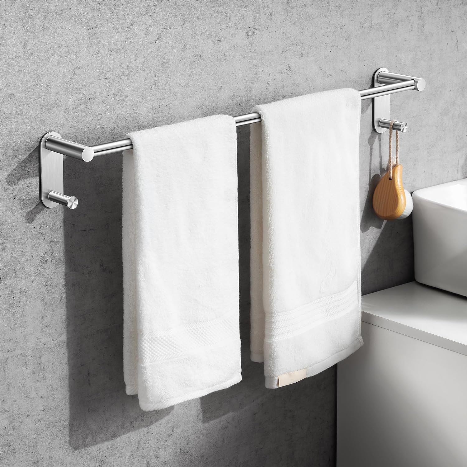 Self adhesive towel bar